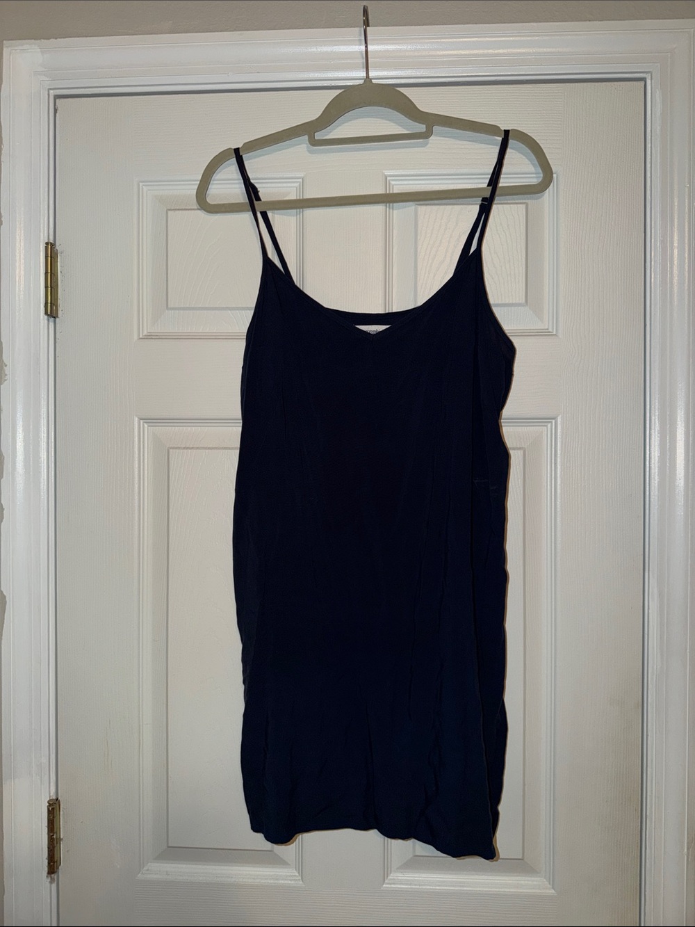 Abercrombie and fitch navy blue long Slip Tank Top